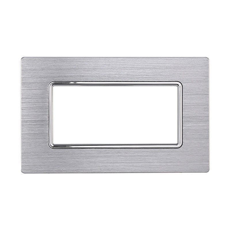 Placca Alluminio Serie Solar Compatibile Bticino Matix supporto muro incasso - puntoluceled