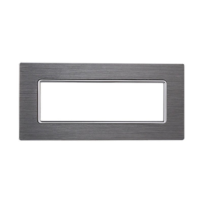 Placca Alluminio Serie Solar Compatibile Bticino Matix supporto muro incasso - puntoluceled
