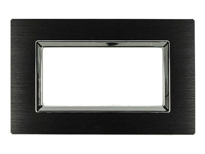 Placca in Alluminio Metallo Satinato compatibile con Bticino Living Light - puntoluceled