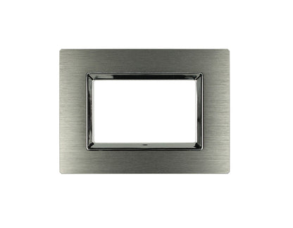 Placca in Alluminio Metallo Satinato compatibile con Bticino Living Light - puntoluceled