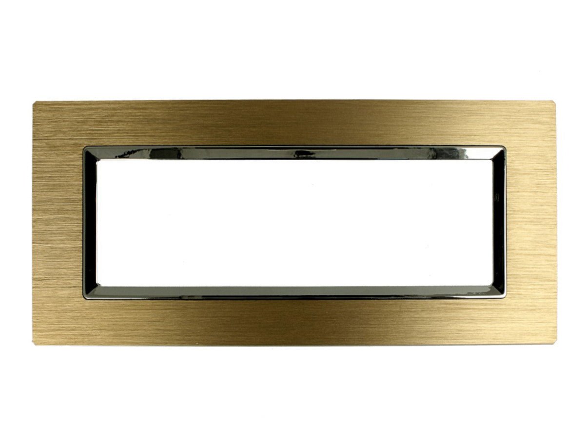 Placca in metallo satinato compatibile con BTicino Living Light - Cornice frontale da incasso