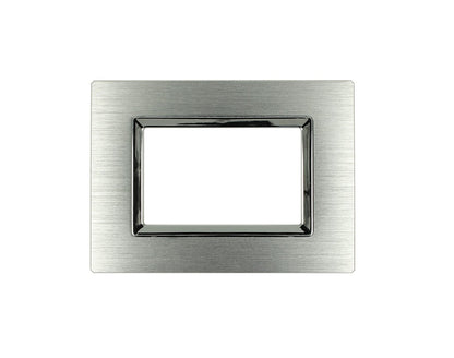 Placca in Alluminio Metallo Satinato compatibile con Bticino Living Light - puntoluceled