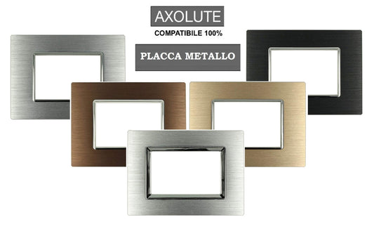 Placca Luxury Metallo Satinato compatibile con Biticino Axolute - puntoluceled