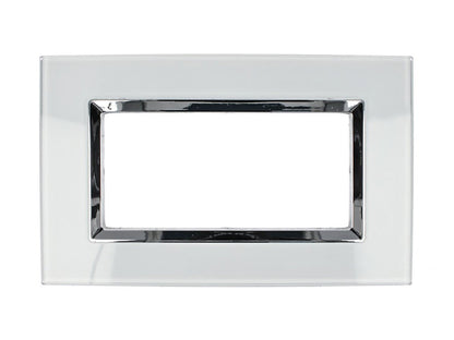 Placca Plexi Plexiglass effetto Vetro Lucido compatibile con Bticino Living Light - puntoluceled