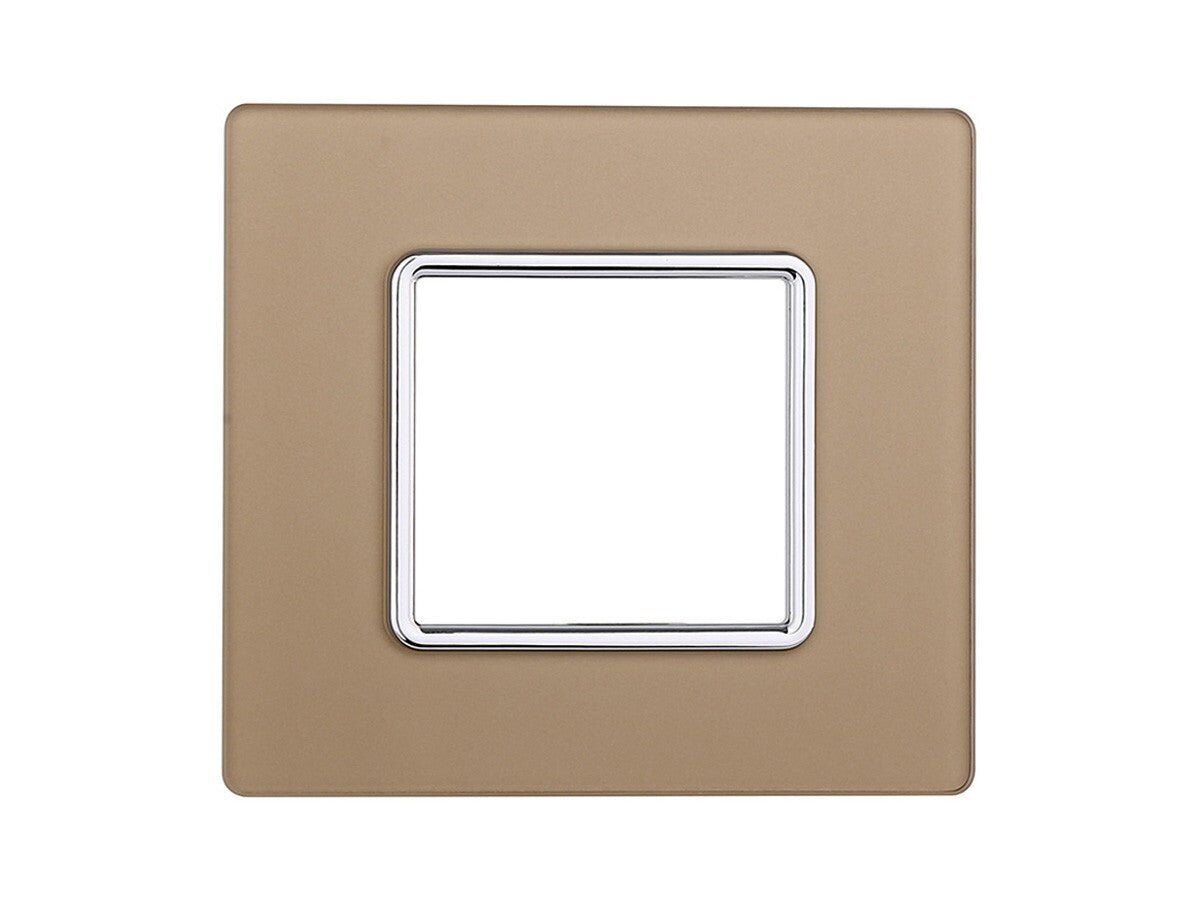 Placca Vetro Serie Starlight Compatibile Plana supporto muro incasso - puntoluceled