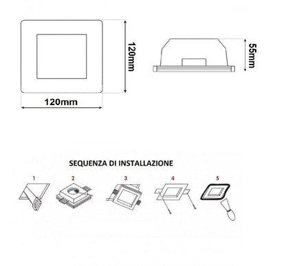 Portafaretto in gesso ceramico verniciabile attacco lampadina GU10 da incasso GS - 01 - puntoluceled