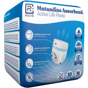 RMove 1 Conf. da 10pz Tg. M Mutandine Assorbenti ActiveLife Adulto - puntoluceled