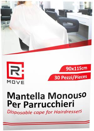 RMove 1Confezione da 30 Mantelle Monouso per Parrucchieri 90x/115 1Cnf/30pz - puntoluceled