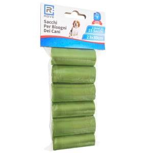 RMove 6Rotoli da 15 Sacchi Rifiuti Animali Verde - puntoluceled