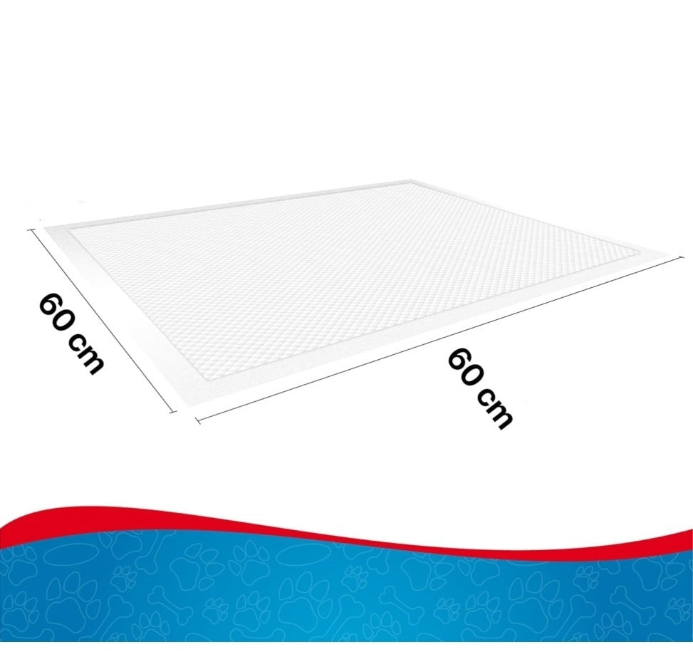 100 Pezzi (10 Confezioni da 10) Tappetini Igienici per Cani e Gatti 60x60 cm – Traversine Assorbenti Usa e Getta con SAP Super Assorbente, TNT Resistente, Fondo Impermeabile