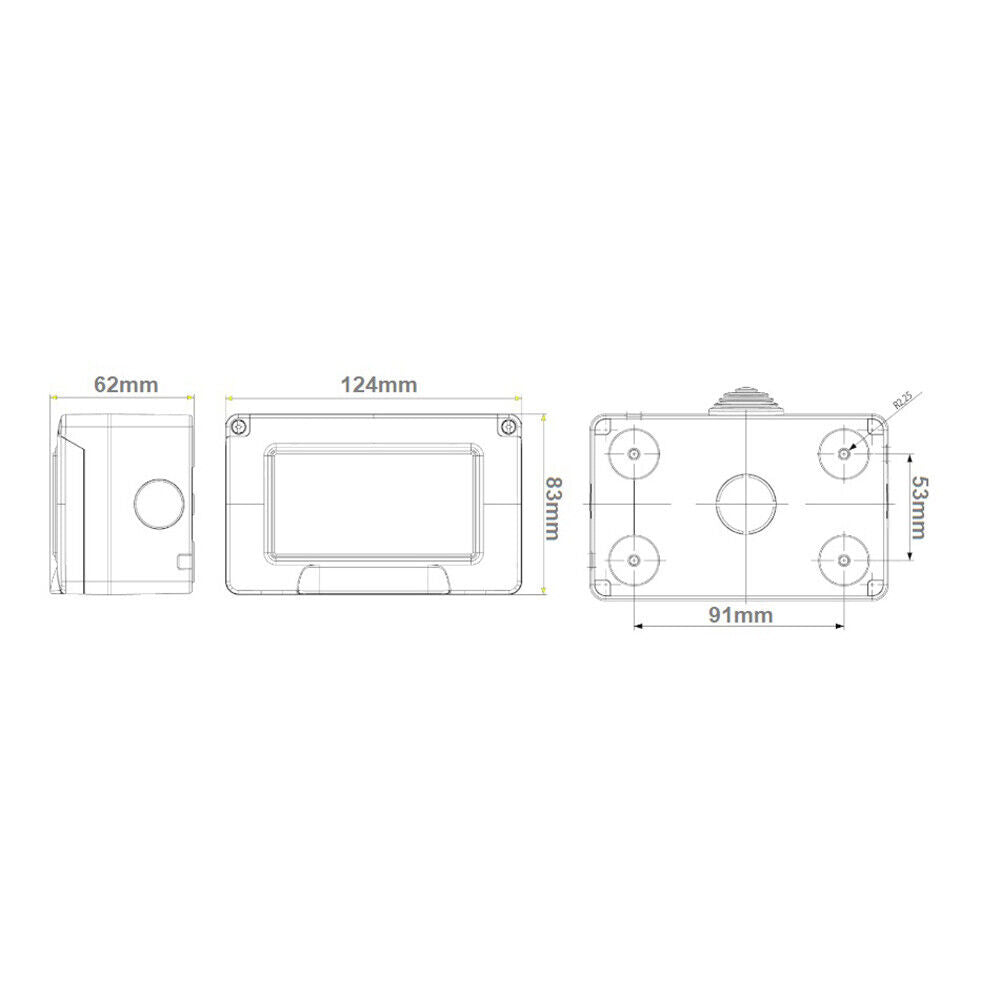 Custodia idrobox con coperchio 2 3 4 posti compatibile con Vimar Plana ip55