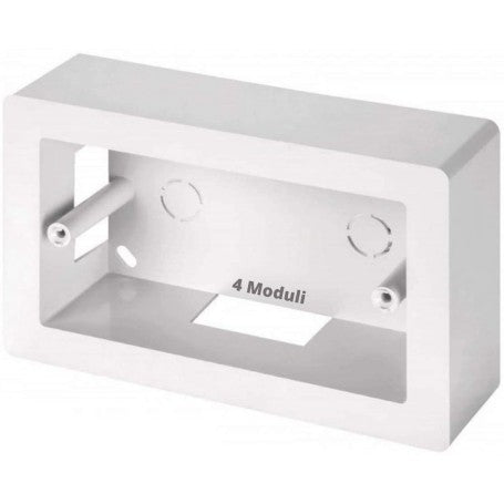 Scatola da parete monoblocco montaggio esterno universale colore bianco IP40 - puntoluceled