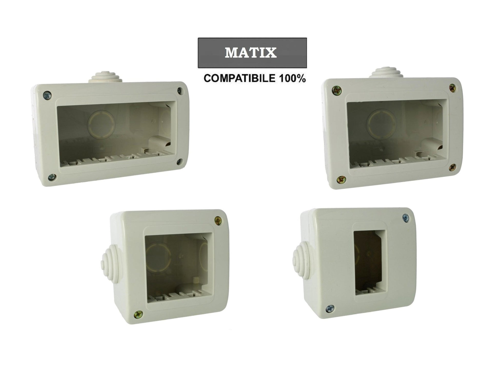 Scatola muro portafrutto IP40 incasso compatibile con Bticino Matix - puntoluceled