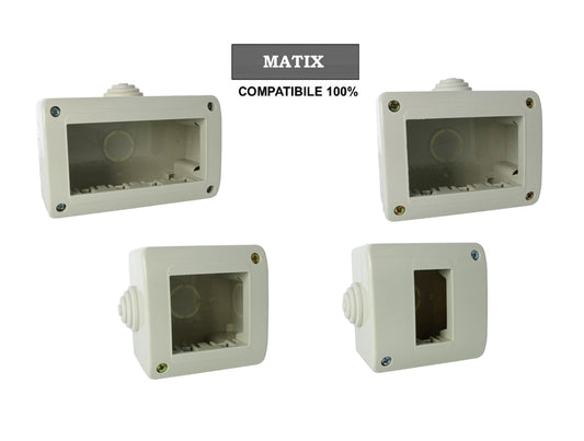 Scatola muro portafrutto IP40 incasso compatibile con Bticino Matix