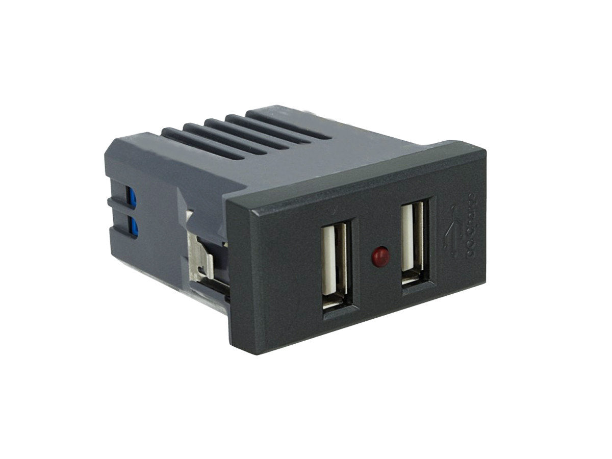 Modulo caricatore 2 USB doppio compatibile con Bticino Axolute