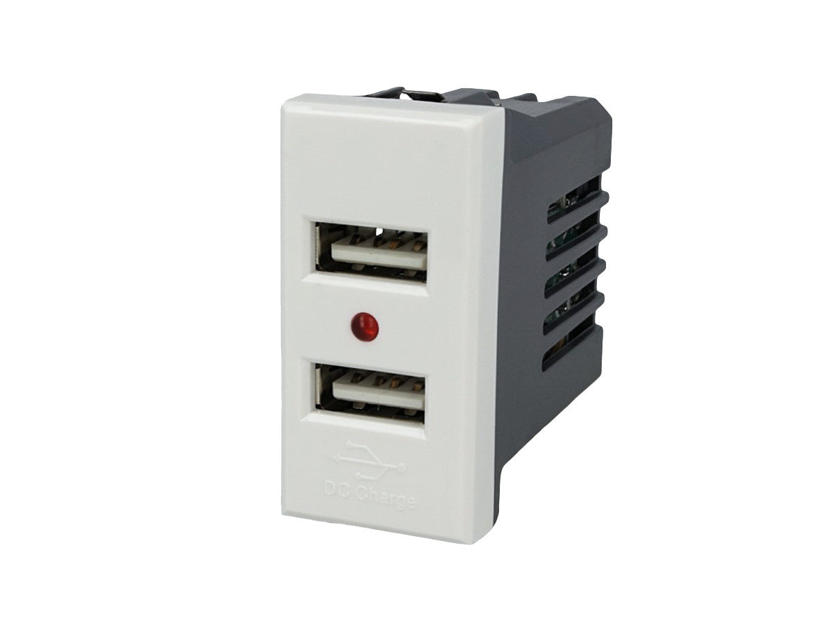 Modulo caricatore 2 USB doppio compatibile con Bticino Axolute