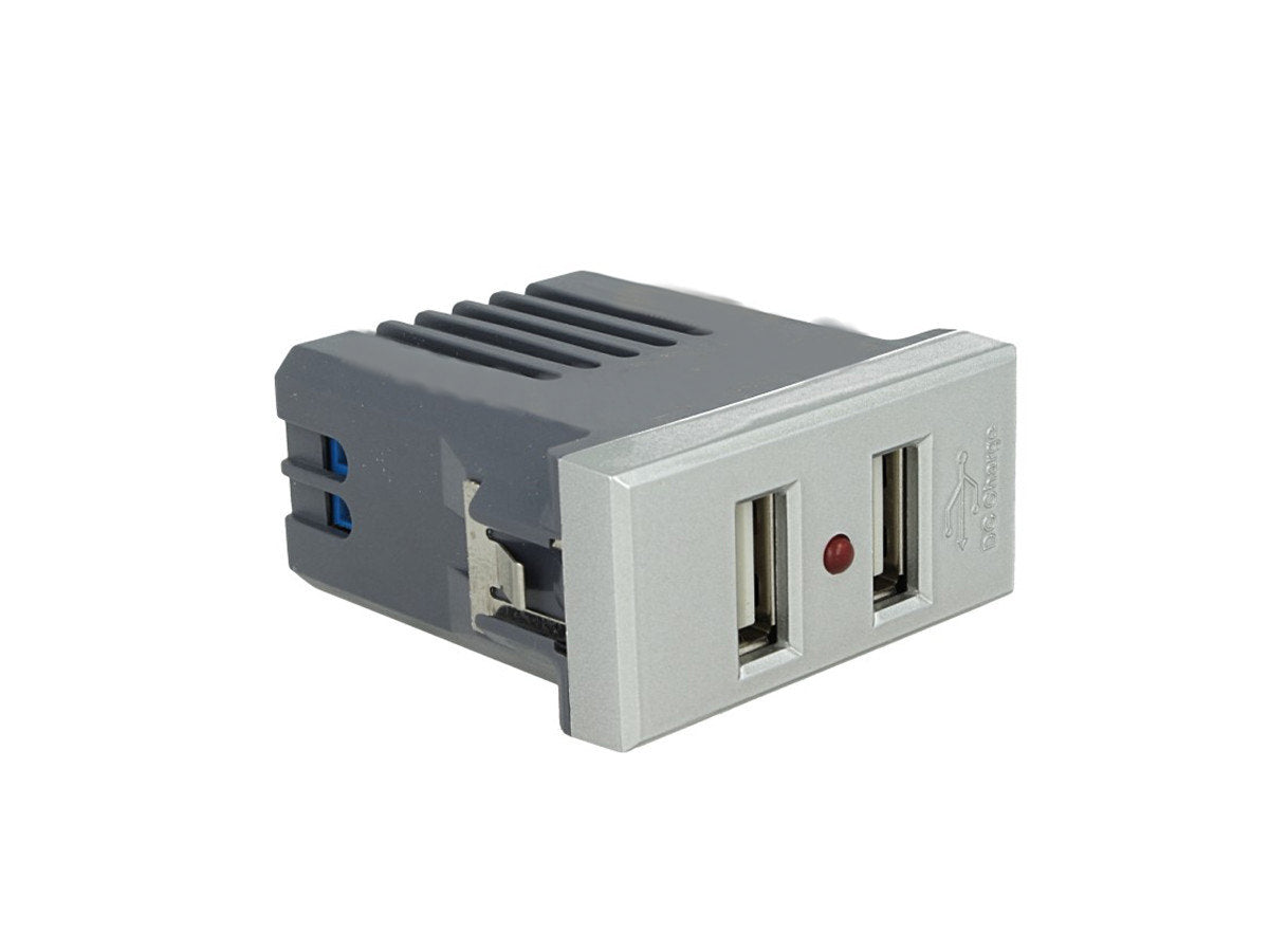 Modulo caricatore 2 USB doppio compatibile con Bticino Axolute